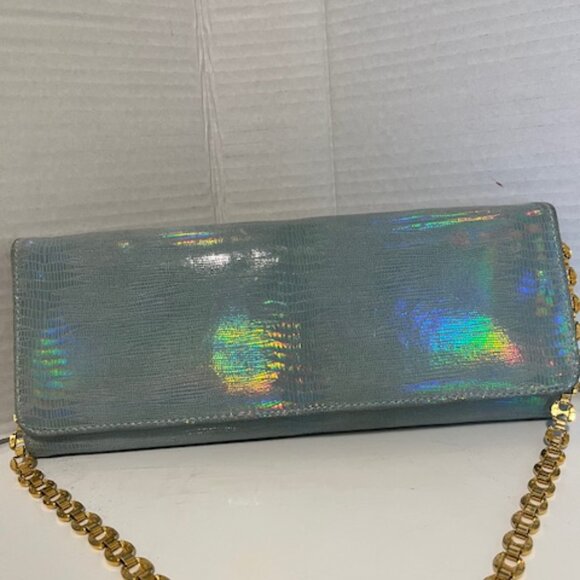 Town east west embossed leather shoulder bag. - Picture 2 of 7